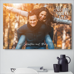 All you need is LOVE. Personalised Canvas
